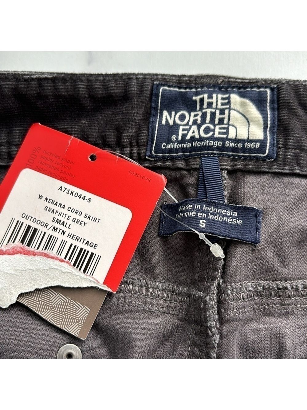 The North Face W Nenana Cord Skirt Graphite Grey Small NWT - Picture 9 of 13